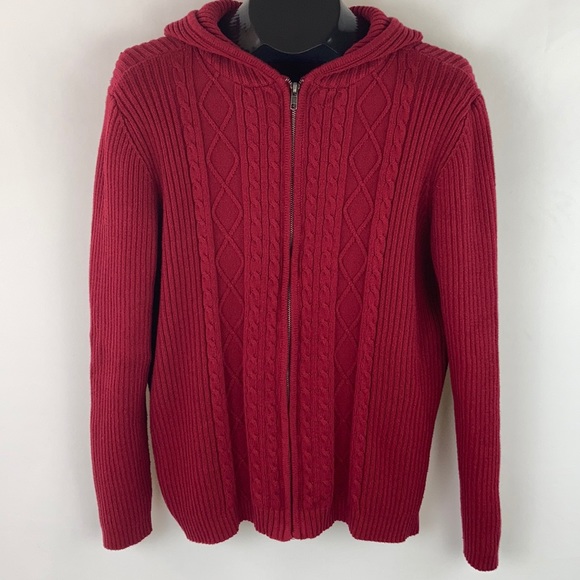 (SOLD) Zip-Up Cotton Sweater Hoodie XL - Picture 10 of 10